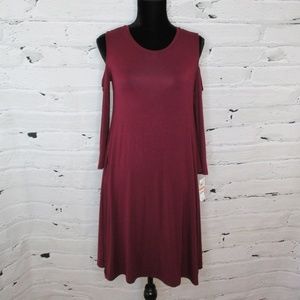 Style & Co Cold Shoulder A-Line Swing Dress